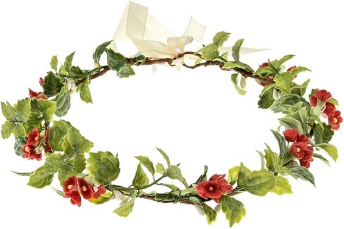 June Bloomy Rose Floral Crown Garland Flower Headband Headpiece for Wedding Festival in Saudi Arabia