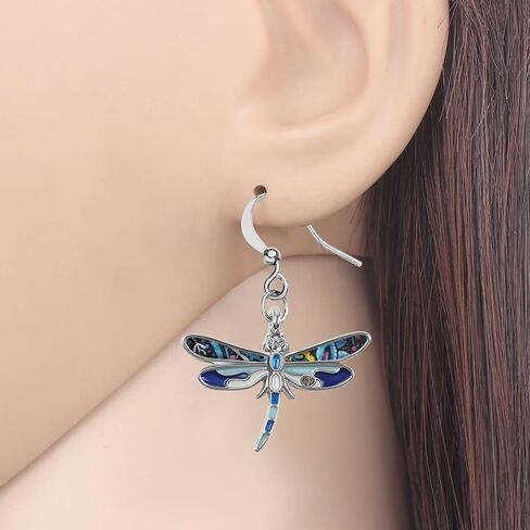 Alloy Cute Dragonfly Earrings Dangle Dragonfly Gifts for Women Girls Fashion Summer Jewelry Enamel Charms in Saudi Arabia