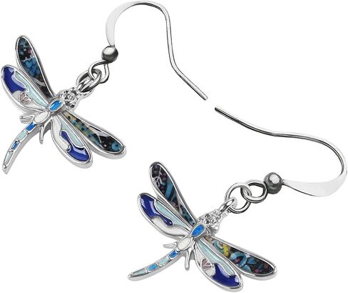 Alloy Cute Dragonfly Earrings Dangle Dragonfly Gifts for Women Girls Fashion Summer Jewelry Enamel Charms in Saudi Arabia