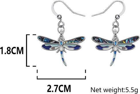 Alloy Cute Dragonfly Earrings Dangle Dragonfly Gifts for Women Girls Fashion Summer Jewelry Enamel Charms in Saudi Arabia