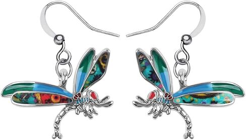 Alloy Cute Dragonfly Earrings Dangle Dragonfly Gifts for Women Girls Fashion Summer Jewelry Enamel Charms in Saudi Arabia
