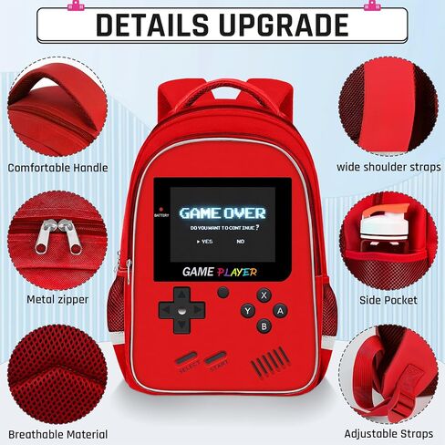 Backpack For School Boys - 3pcs 17″ Gamer Boys Backpack For Elementary Middle School - 3-in-1 Boys Backpack And Lunch Box Set For Ages 6-18 Kids Children Teens in Saudi Arabia