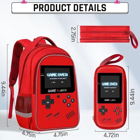 Backpack For School Boys - 3pcs 17″ Gamer Boys Backpack For Elementary Middle School - 3-in-1 Boys Backpack And Lunch Box Set For Ages 6-18 Kids Children Teens in Saudi Arabia