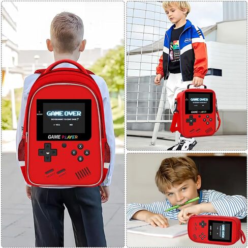 Backpack For School Boys - 3pcs 17″ Gamer Boys Backpack For Elementary Middle School - 3-in-1 Boys Backpack And Lunch Box Set For Ages 6-18 Kids Children Teens in Saudi Arabia