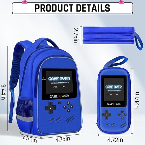 Backpack For School Boys - 3pcs 17″ Gamer Boys Backpack For Elementary Middle School - 3-in-1 Boys Backpack And Lunch Box Set For Ages 6-18 Kids Children Teens in Saudi Arabia