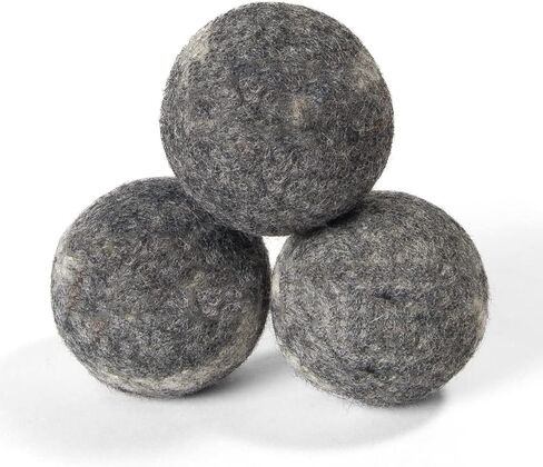 عبوة من 3 كرات صوفية للكلاب - كرات طبيعية تمامًا للكلاب - كرات لعبة للكلاب في الأماكن المغلقة أو الهواء الطلق - تساعد على تنظيف الأسنان - كرة جلب للكلاب - 100% صوف ميرينو in Kuwait