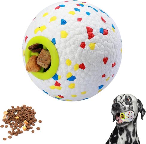 كرة لعبة تيكاتون للكلاب، ليست للمضغ العدواني، لعبة ألغاز تفاعلية للحيوانات الأليفة للسلالات المتوسطة والكبيرة، رائعة لجلب ألعاب القذف وتحفيز التسنين in Kuwait