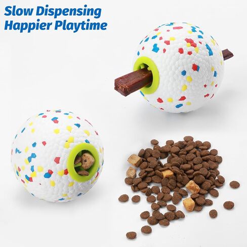 كرة لعبة تيكاتون للكلاب، ليست للمضغ العدواني، لعبة ألغاز تفاعلية للحيوانات الأليفة للسلالات المتوسطة والكبيرة، رائعة لجلب ألعاب القذف وتحفيز التسنين in Kuwait
