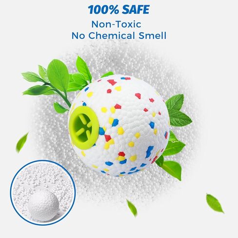 كرة لعبة تيكاتون للكلاب، ليست للمضغ العدواني، لعبة ألغاز تفاعلية للحيوانات الأليفة للسلالات المتوسطة والكبيرة، رائعة لجلب ألعاب القذف وتحفيز التسنين in Kuwait