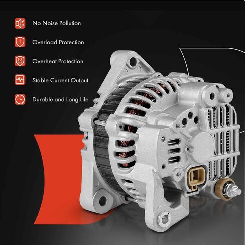 A-Premium Alternator Compatible with Nissan Quest 1993-1998 & Mercury Villager 1993-1998, 3.0L, 12V 110A 5-Groove Pulley Clockwise, Replace# 231000B000, 231001B000 in Saudi Arabia
