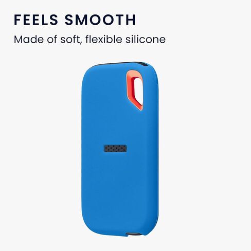 kwmobile Silicone Case Compatible with Sandisk E61 SSD (not for E81) - Case Protective Cover for SSD Drive - Blue in Saudi Arabia