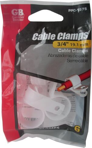 Gardner Bender PPC-1575 Plastic Cable Clamp, ¾ in., Natural in Saudi Arabia