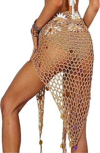 Swimwear Cover Up,Sexy Fashion Beach Hand Crochet Shawl Capelet Cover Up Sunscreen Net (SJJ6) in Saudi Arabia