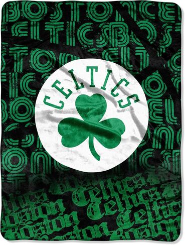 Northwest Officially Licensed NBA Boston Celtics Redux Micro Raschel Throw Blanket, 46" x 60", Multi Color in Saudi Arabia