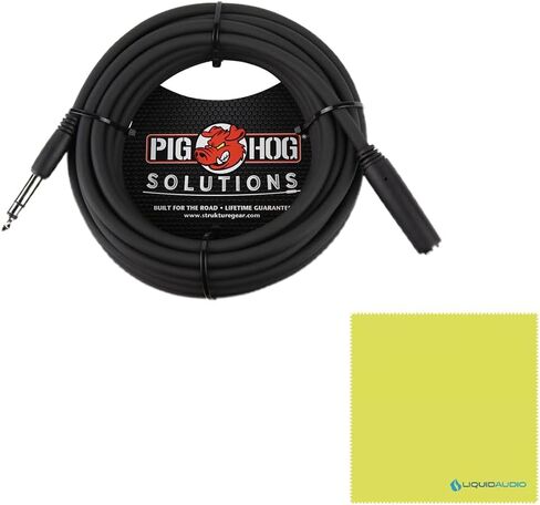 حزمة سماعات الرأس AKG K702 Studio المرجعية مع كابل تمديد سماعة الرأس Pig Hog PHX14-25، قطعة قماش تلميع للأدوات مقاس 1/4 بوصة - سماعات رأس فوق الأذن، سماعات رأس مفتوحة من الخلف in Saudi Arabia