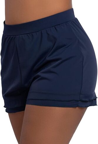 شورت سباحة بمقاس كبير للنساء من ملابس السباحة الصلبة، شورت سباحة مع لباس داخلي in Kuwait