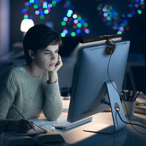 NewWay Monitor Light Bar for Desktop/Laptop Polarized Lampe No Screen Glare for Eye Protection, Adjustable Brightness and Color Temperature Desk Light for Reading in Kuwait