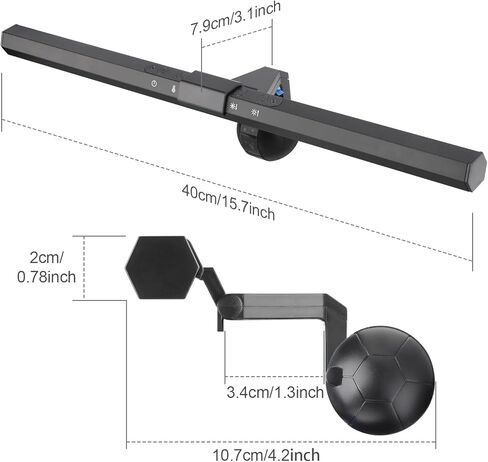 NewWay Monitor Light Bar for Desktop/Laptop Polarized Lampe No Screen Glare for Eye Protection, Adjustable Brightness and Color Temperature Desk Light for Reading in Kuwait