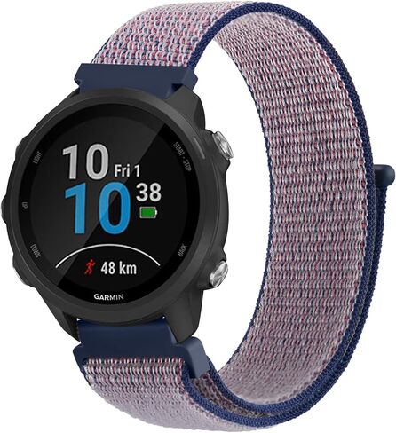 Meliya for Garmin Forerunner 165/245/55 Band, 20mm Nylon Replacement Band for Forerunner 55/158/165/245/645/Galaxy Watch 6/5/4/Vivoactive 3/5/Venu Sq Music in Saudi Arabia