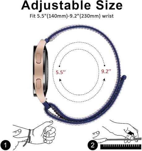 Meliya for Garmin Forerunner 165/245/55 Band, 20mm Nylon Replacement Band for Forerunner 55/158/165/245/645/Galaxy Watch 6/5/4/Vivoactive 3/5/Venu Sq Music in Saudi Arabia