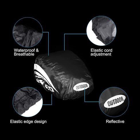 PATIKIL Waterproof Helmet Cover Bike Helmet Rain Cover Windproof Dustproof with Reflective Strip for Road Bicycle Cycling in Saudi Arabia