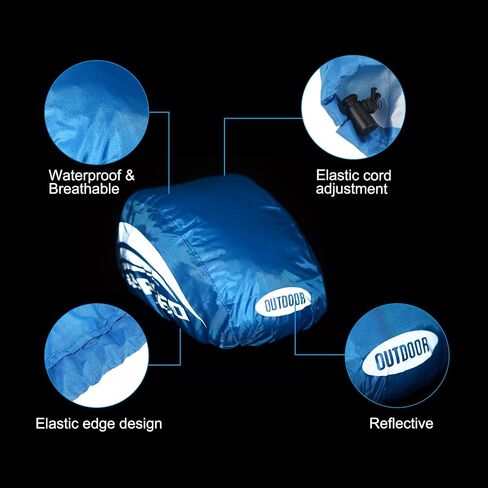 PATIKIL Waterproof Helmet Cover Bike Helmet Rain Cover Windproof Dustproof with Reflective Strip for Road Bicycle Cycling in Saudi Arabia