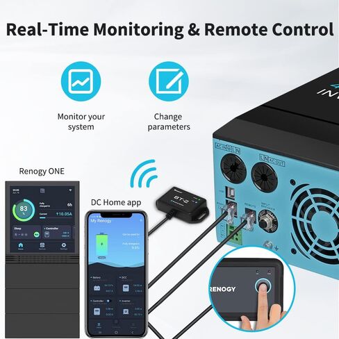 Renogy 48V 3500W Pure Sine Wave Inverter, All-in-One with MPPT Charge Controller, Power-Saving Mode DC 48V to AC 120V, Surge 7000W, Solar, Generator Battery Charging, LCD&LED, for Home, Camping, RV in Saudi Arabia