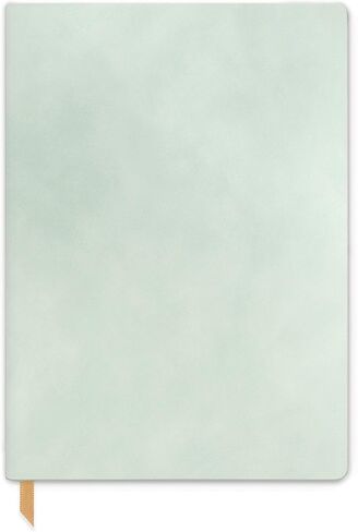 دفتر ملاحظات من القماش المرن من جلد الغزال النباتي من DesignWorks مع 192 صفحة مبطنة وإشارة مرجعية شريطية للعمل والكتابة والمذكرات - 5.75 بوصة × 8 بوصة مجلة خضراء نعناعية in Kuwait