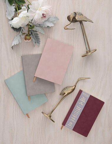 دفتر ملاحظات من القماش المرن من جلد الغزال النباتي من DesignWorks مع 192 صفحة مبطنة وإشارة مرجعية شريطية للعمل والكتابة والمذكرات - 5.75 بوصة × 8 بوصة مجلة خضراء نعناعية in Kuwait