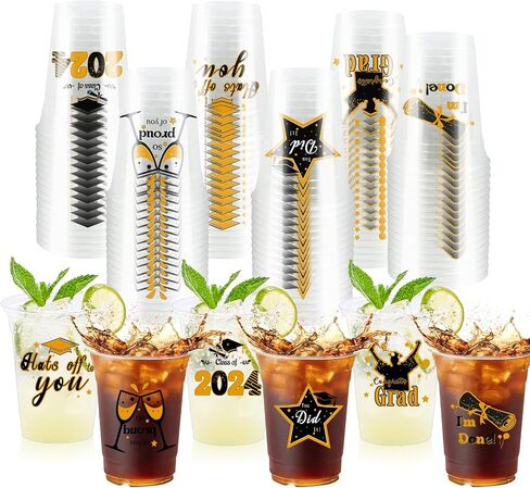 100 Pcs 80's Party Plastic Cups 12 oz Back to the 80s Disposable Clear Cups Disco 80s Party Supplies Cups for Retro 80s Party Decorations 80s Theme Party Decorations Cups in Saudi Arabia