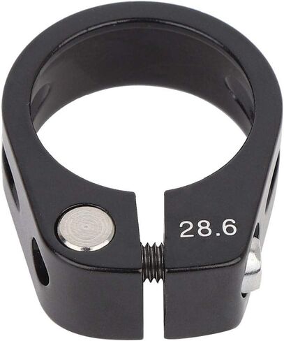 Aluminum Alloy Seat Post Clamp, 28.6mm Quick Release Bicycle Seatpost Clamp Bolt Type Exhaust Down Pipe Seatpost Seat Post Clamp For Bike(black) in Saudi Arabia