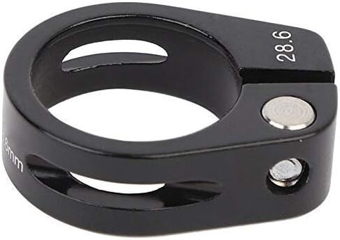 Aluminum Alloy Seat Post Clamp, 28.6mm Quick Release Bicycle Seatpost Clamp Bolt Type Exhaust Down Pipe Seatpost Seat Post Clamp For Bike(black) in Saudi Arabia