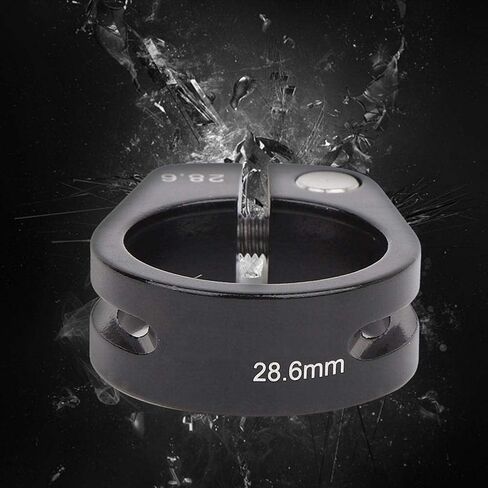 Aluminum Alloy Seat Post Clamp, 28.6mm Quick Release Bicycle Seatpost Clamp Bolt Type Exhaust Down Pipe Seatpost Seat Post Clamp For Bike(black) in Saudi Arabia