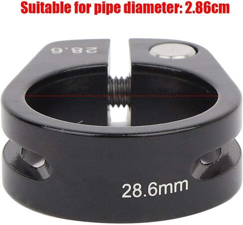 Aluminum Alloy Seat Post Clamp, 28.6mm Quick Release Bicycle Seatpost Clamp Bolt Type Exhaust Down Pipe Seatpost Seat Post Clamp For Bike(black) in Saudi Arabia
