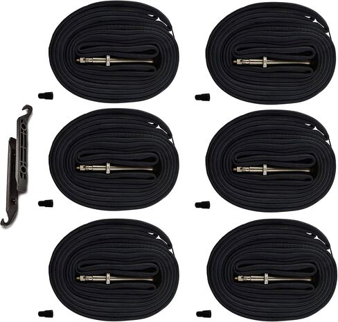(6 عبوات) AR-PRO 26 بوصة، 27.5 بوصة، 29 بوصة × 1.75/1.95/2.10/2.125 أنابيب داخلية بديلة للإطارات لدراجات الطرق والدراجات الجبلية، صمام بريستا 42 مم ورافعتين للإطارات مجانًا in Kuwait