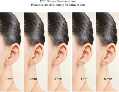 925 Sterling Silver SMALL Round Stud Earrings made with Crystals from Swarovski Elements - Diameter: 5 mm in Saudi Arabia