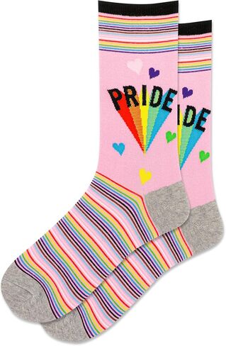 Hot Sox Women's Fun Love & Pride Crew Socks-1 Pair Pack-Cool & Cute Fashion Gifts in Saudi Arabia
