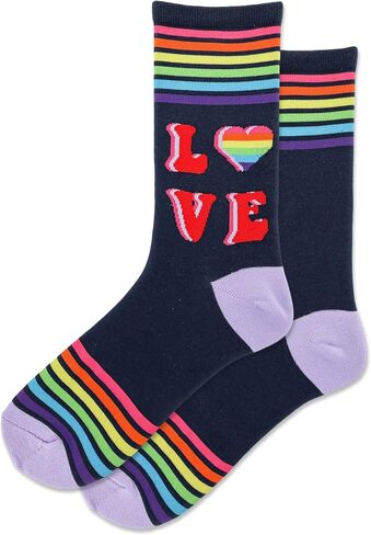 Hot Sox Women's Fun Love & Pride Crew Socks-1 Pair Pack-Cool & Cute Fashion Gifts in Saudi Arabia