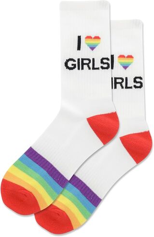 Hot Sox Women's Fun Love & Pride Crew Socks-1 Pair Pack-Cool & Cute Fashion Gifts in Saudi Arabia