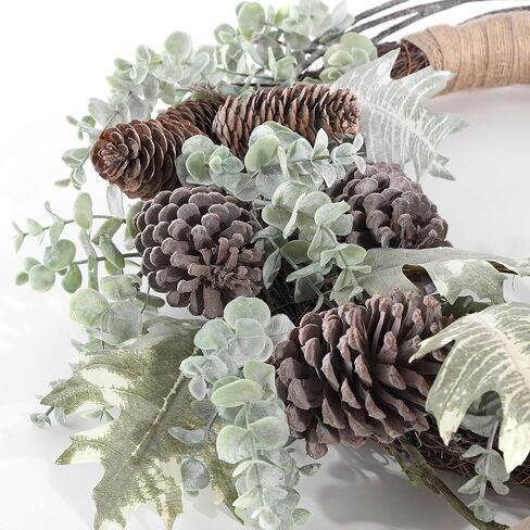 SAFAVIEH Home Collection 24-inch Decorative Artificial Berry & Eucalyptus Semi-Wreath (Fully Assembled) in Kuwait