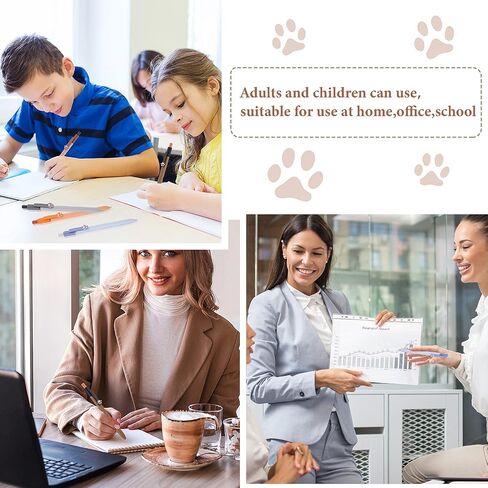 Cobee® قلم حبر جاف لطيف على شكل قطة، 5 قطع من قلم حبر هلامي كاواي كات باو 0.5 مم حبر أسود قابل للسحب، أقلام حبر جاف جميلة وثابتة لمستلزمات محبي القطط في المدرسة والمكتب in Saudi Arabia