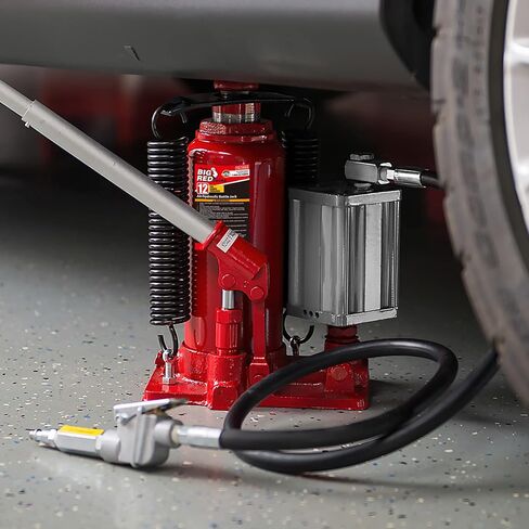 BIG RED 12 Ton (24,000 LBs) Torin Pneumatic Air Hydraulic Car Bottle Jack for Auto Repair and House Lift, Red, TAM91206 in Saudi Arabia