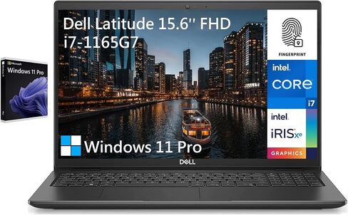 لاب توب ديل لاتيتيود 15.6 بوصة فل اتش دي للأعمال، انتل كور i7-1165G7، رام 32 جيجا، 1 تيرابايت اس اس دي، ويندوز 11 برو، قارئ بصمات الأصابع، اتش دي ام اي، بطاقة اس دي، اسود in Saudi Arabia