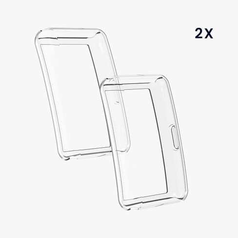 kwmobile Case Compatible with Huawei Band 7 / Band 6 / Honor Band 6 (Set of 2) - Smart Watch/Fitness Tracker Cover - Transparent in Saudi Arabia