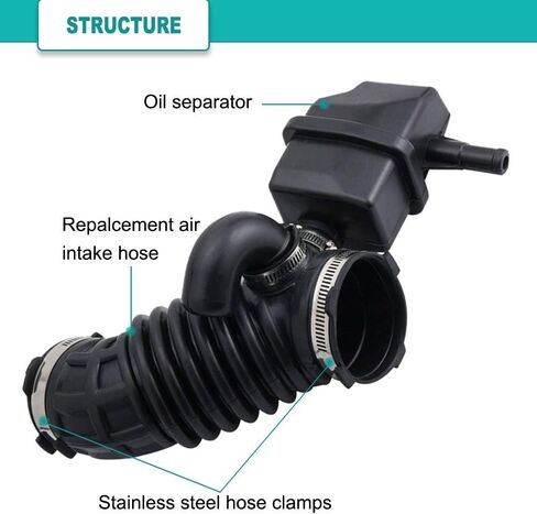 خرطوم دخول الهواء سبيلاب - يستبدل 16576-ET00A - يناسب نيسان سنترا 2007، 2008، 2009، 2010، 2011، 2012 2.0L - أنبوب دخول الهواء Enigne - قناة دخول الهواء - 16576ET00A، 16576 ET00A in Kuwait