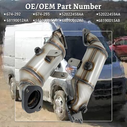 674-293 674-292 محول حفاز متعدد متوافق مع Ram ProMaster 1500/2500/3500 3.6L V6 2014-2021 (يسار ويمين) in Kuwait