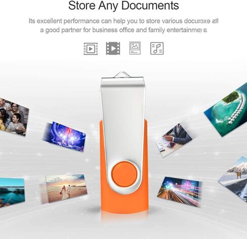 محرك أقراص فلاش USB 2.0 بسعة 32 جيجابايت، عصا ذاكرة USB بتصميم دوار للكمبيوتر/الكمبيوتر المحمول/محرك أقراص نقل البيانات الخارجي، عصا الصور الرقمية للصور/مقاطع الفيديو (32 جيجابايت - 5 ألوان) in Kuwait