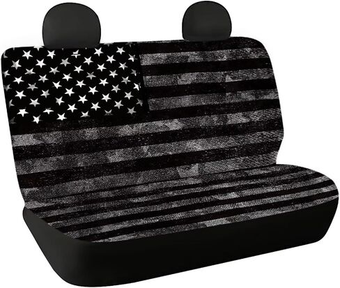 Decorative Back Seat Protector Covers for Cars Trucks SUV, Vintage Smoke Skull Black Skeleton Pattern Pet Bench Dog Car Seat Cover, 2 Pcs in Saudi Arabia