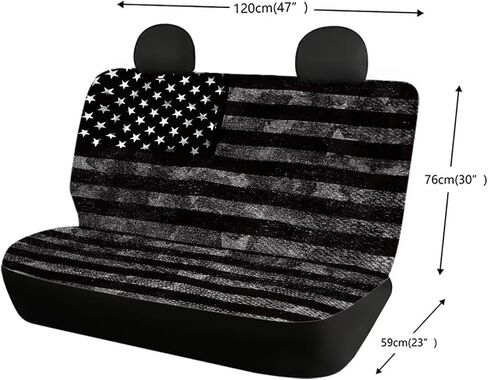 Decorative Back Seat Protector Covers for Cars Trucks SUV, Vintage Smoke Skull Black Skeleton Pattern Pet Bench Dog Car Seat Cover, 2 Pcs in Saudi Arabia