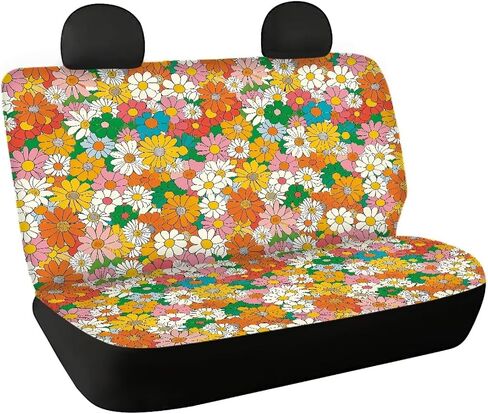 Decorative Back Seat Protector Covers for Cars Trucks SUV, Vintage Smoke Skull Black Skeleton Pattern Pet Bench Dog Car Seat Cover, 2 Pcs in Saudi Arabia